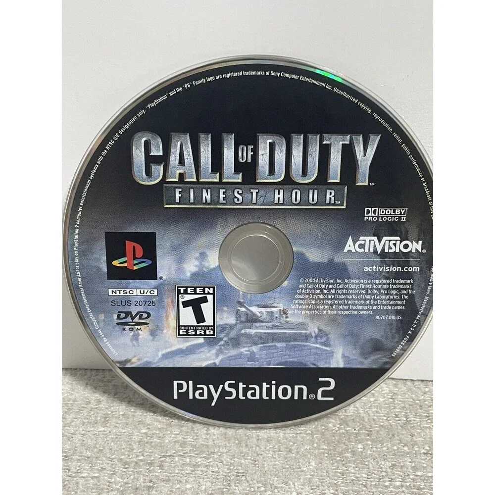 Call of Duty Finest Hour PlayStation 2, PS2 Disc Only